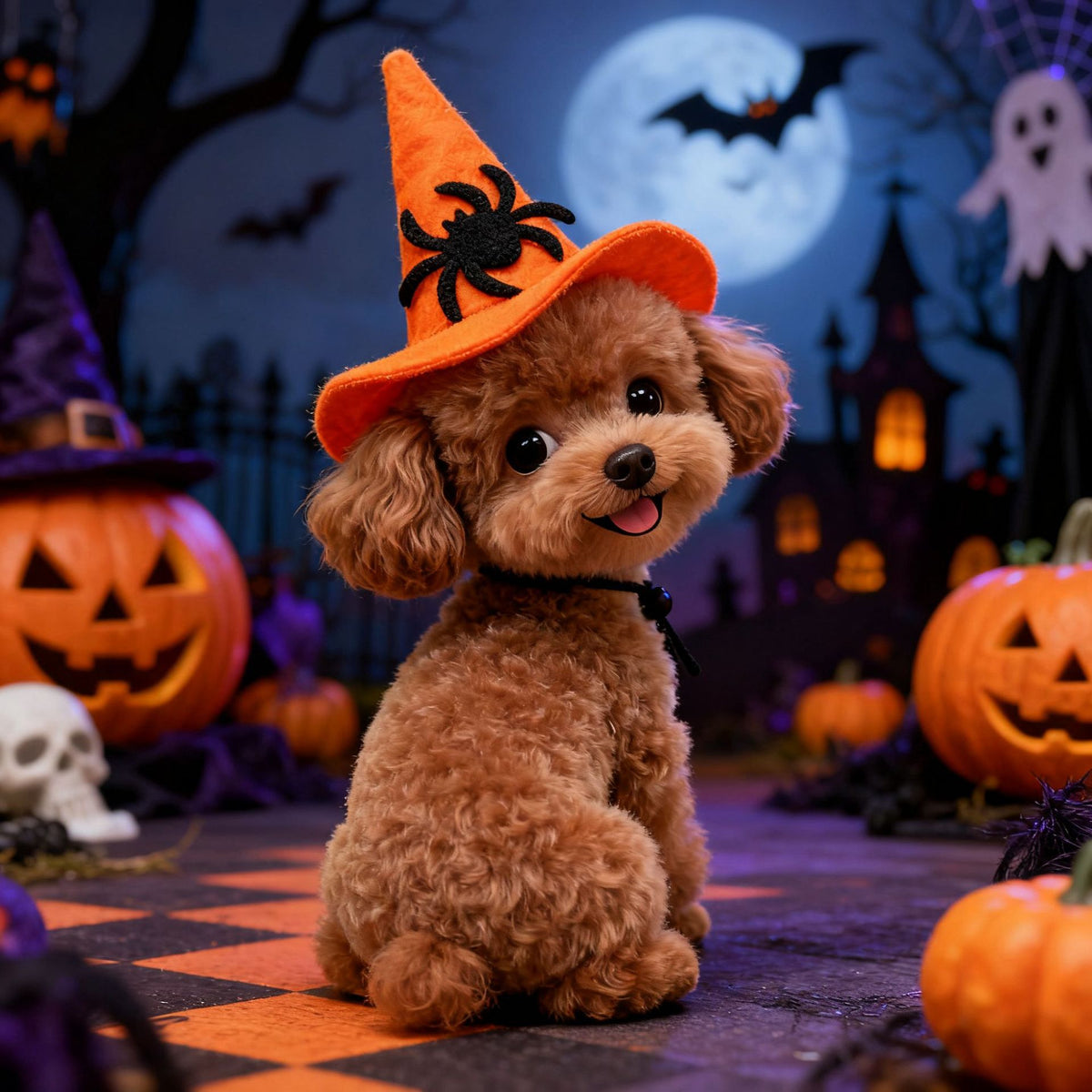 Pet Halloween Hat Creative Pumpkin Devil Spider New Stock Rabbit Pet Dog