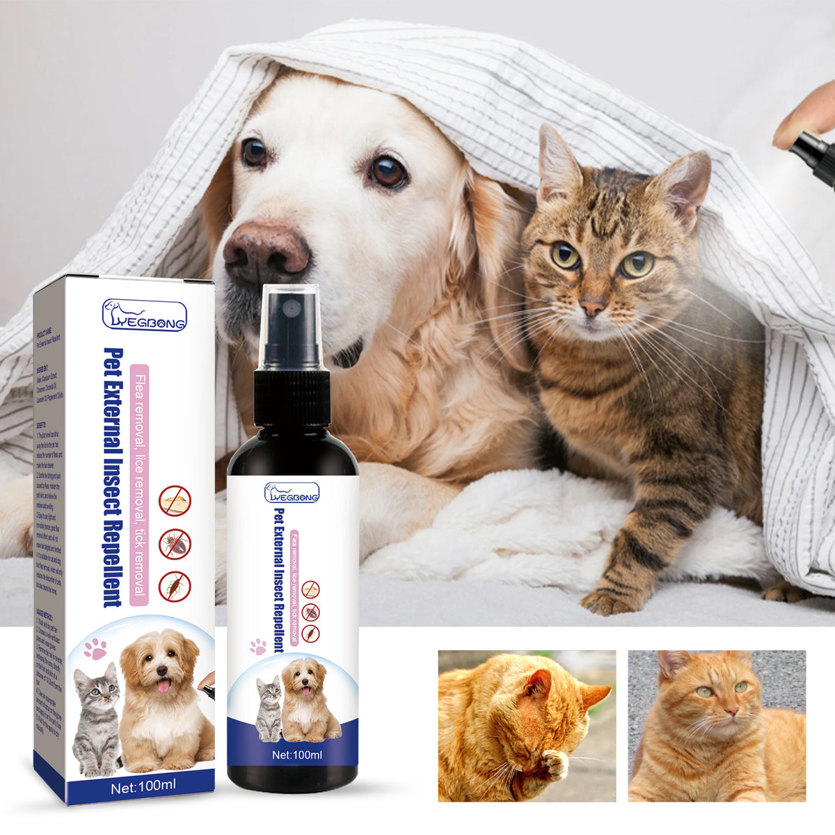 Pet Lice Tick And Flea Anti-Itch Spray
