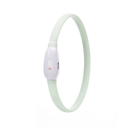 Pet Luminous Collar Pet Collar USB Charging Dog Night Aperture Led Collar Safe Dog Walking