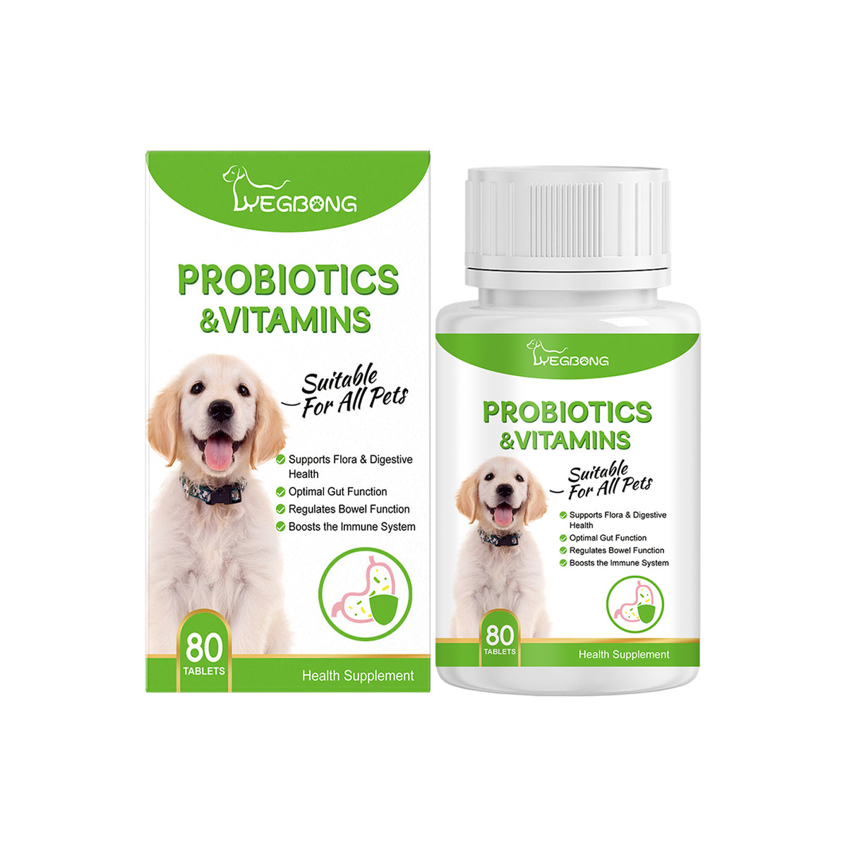 Pet Probiotic Tablets Improve Gut Health And Promote Nutritional Absorption Of Pet Care Supplements