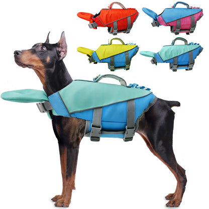 Reflective life jacket pet dog swimsuit