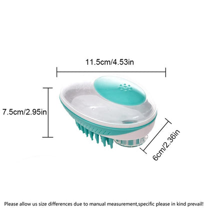 Pet Dog Bath Brush Comb Pet SPA Massage Brush Soft Silicone Dogs Cats Shower Hair Grooming Cmob Dog Cleaning Tool Pet Supplies