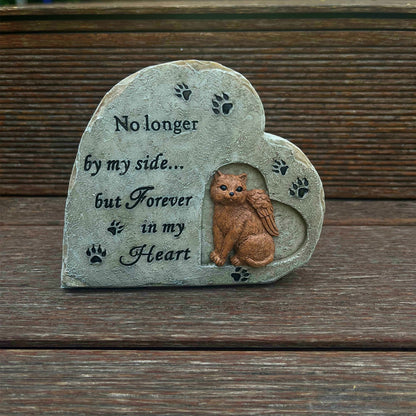 Heart shaped Pet Kitten Monument Outdoor Kitten