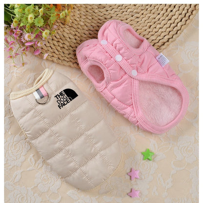 Pet dog clothing winter cotton dog vest jacket