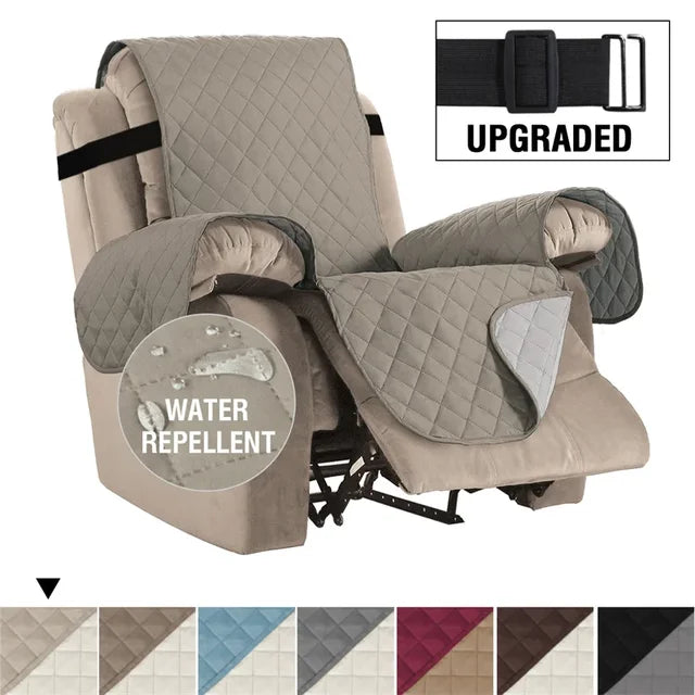 Waterproof Recliner Cover Snap Fixed Pet Dog Kids Sofa Mat Couch Slipcovers For Living Room Dustproof Furniture Protector Covers