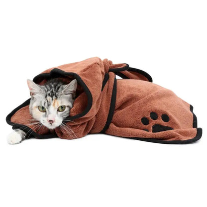 Pet Bath Towel Dog Bathrobe XS-XL For Small Medium Large Dogs Super Absorbent Pet Drying Towel Dog Towel Pet Supplies